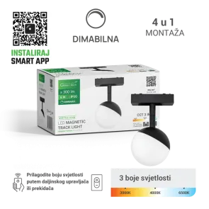 GREEN TECH LED magnetna svetilka MYSTYLE-14-6W, 6W, 3CCT