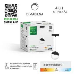 GREEN TECH LED magnetna svetilka MYSTYLE 6W, 3CCT, zatemnitev