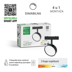 GREEN TECH LED magnetna svetilka MYSTYLE 9W, 3CCT, Dim.