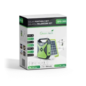 GREEN TECH Solar Portable Set Green Tech SPS-300, FM, TF, Bluetooth, USB