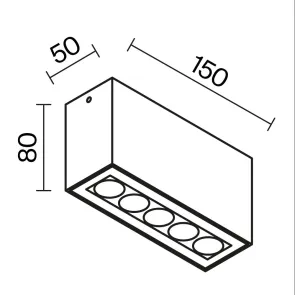 Zunanja stropna svetilka LED 10W 3000K grafitna IP54 MAYTONI O309CL-L10GF3K