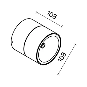 Stropna svetilka O310CL-L12GF3K