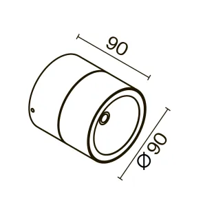 Stropna svetilka O310CL-L5W3K