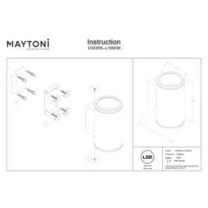 Wall lamp O303WL-L10W3K