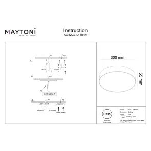 Ceiling luminaire C032CL-L43B4K