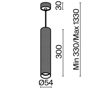 Viseča svetilka P082PL-GU10-B