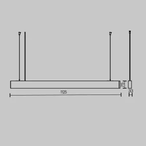 Pendant lamp P051PL-36W2.7-6K-B