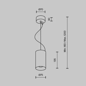 Pendant luminaire P089PL-15W3K-MG