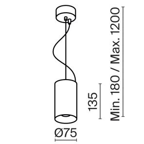 Pendant luminaire P089PL-15W3K-W
