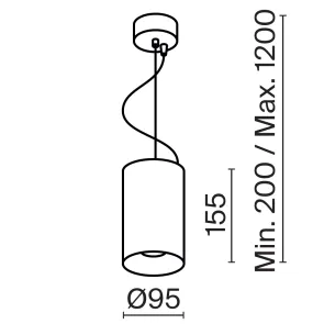 Pendant luminaire P089PL-25W3K-W
