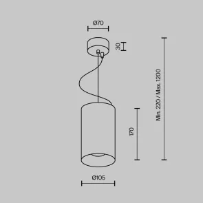 Pendant luminaire P089PL-33W3K-B