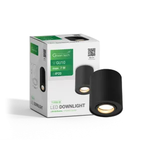 GREEN TECH Upgrade Lamp Green Tech, black color, GU10 socket - T155M-BK