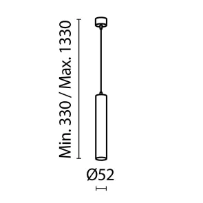 Pendant luminaire P072PL-L12W3K-1