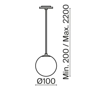 Viseča svetilka P039PL-5W3K-10INS-B