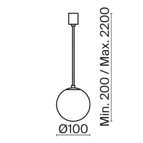 LED pendant light 5W 4000K black and white MAYTONI P039PL-5W4K-10-B