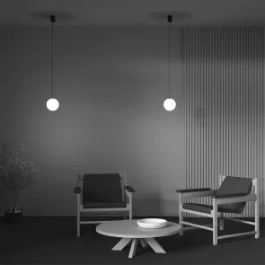 LED pendant light 5W 4000K black and white MAYTONI P039PL-5W4K-10-B