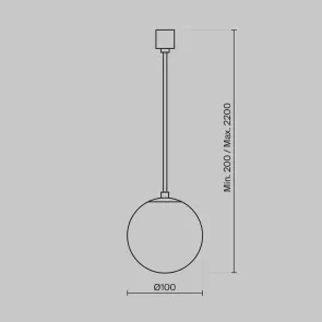 LED pendant light 5W 4000K black and white MAYTONI P039PL-5W4K-10-B
