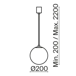 Pendant luminaire P039PL-5W4K-20-B
