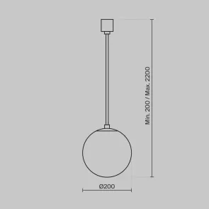 Pendant luminaire P039PL-5W4K-20-B