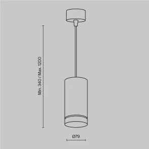 Pendant luminaire P085PL-12W3K-B