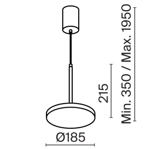 Viseča svetilka P076PL-L12W3K-B