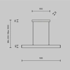 Pendant luminaire P010PL-L30B