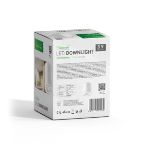 GREEN TECH Nadgradna svjetiljka Green Tech, bela barva, grlo GU10 - T155M-WH