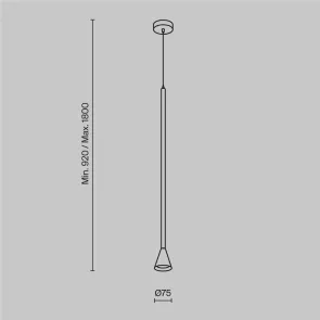 Pendant luminaire P064PL-01G