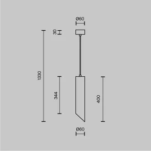 Pendant luminaire P044PL-01-40GU10-W