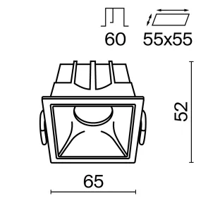 Vgradna svetilka DL043-01-10W3K-D-SQ-W