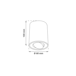 GREEN TECH Nadgradna svjetiljka Green Tech, bela barva, grlo GU10 - T156M-WH