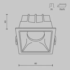Vgradna svetilka DL043-01-15W4K-D-SQ-W