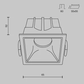 Vgradna svetilka DL043-01-10W3K-D-SQ-WB