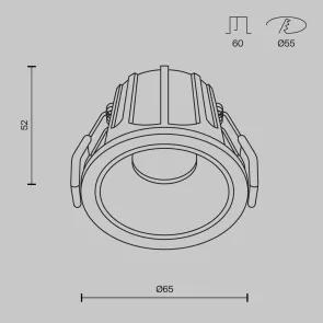 Downlight DL043-01-10W4K-D-RD-W
