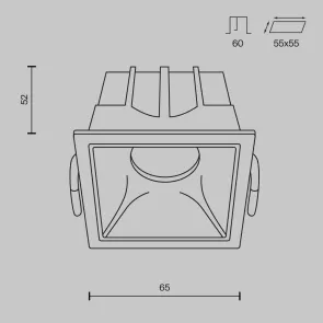 Vgradna svetilka DL043-01-10W4K-D-SQ-WB