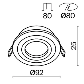 Vgradna svetilka DL023-2-01W