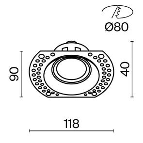 Vgradna svetilka DL042-01-RD-W