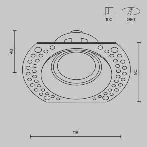 Vgradna svetilka DL042-01-RD-W