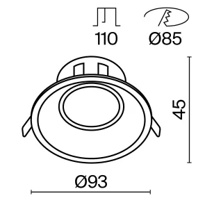 Vgradna svetilka DL028-2-01B