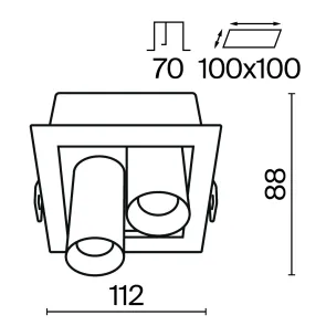 Vgradna svetilka DL094-02-7W3K-W
