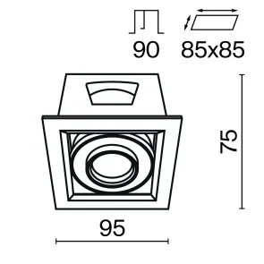 Vgradna svetilka DL093-01-10W3K-W