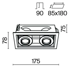 Downlight DL093-02-10W3K-B