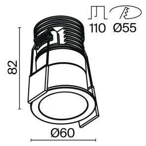 Vgradna svetilka DL089-9W3K-BW