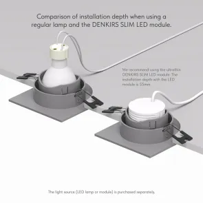 Kvadratna vgradna svetilka GU10 beton DK-EU-3071-CT