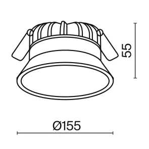 Downlight DL055-18W4K-W