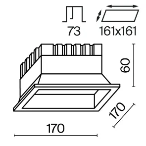 Downlight DL056-24W3-4-6K-W