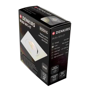 Kvadratna vgradna svetilka GU10 beton DK-EU-3071-CT