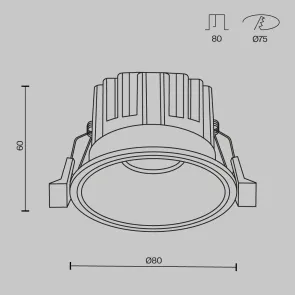 Vgradna svetilka DL058-12W3K-BS
