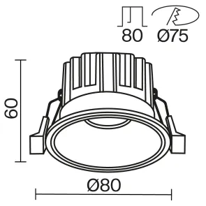 Downlight DL058-12W3K-W
