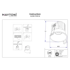 Downlight DL058-7W3K-B